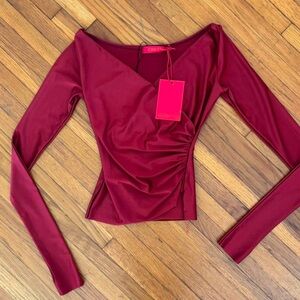 Brand new Coucou long sleeve spandex blend top